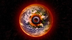 Eyes Earth surreal outer space creepy all seeing eye