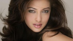 Eyes pink woman lips brunettes Riya Sen