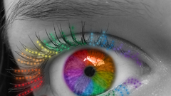 Eyes rainbows selective coloring