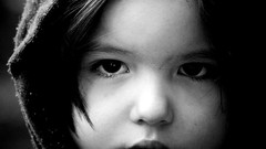 Eyes sad monochrome homeless