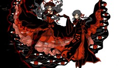 Eyes Shoes dress hats red eyes smiling long hair anime girls 