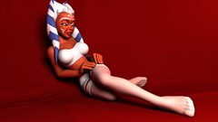 Eyes star wars Star Wars: The Clone Wars white hair faces 3d 