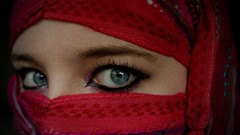 Eyes woman blue eyes hijab