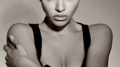 Eyes woman brunettes models boobs Mike Dowson