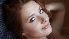 Eyes woman Celebrity faces blue eyes brunettes models portraits 