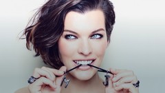 Eyes woman close-up Celebrity Milla Jovovich Actress Simple 