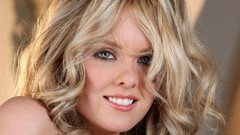 Eyes woman close-up faces blondes blue eyes Britany Bod