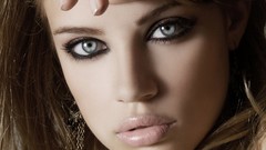 Eyes woman close-up faces blondes blue eyes xenia tchoumitcheva