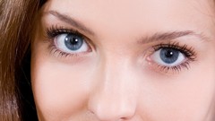 Eyes woman close-up faces blue eyes brunettes models Met-Art 