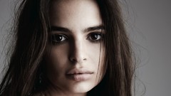 Eyes woman close-up faces brown eyes brunettes Emily Ratajkowski