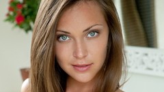 Eyes woman close-up faces brunettes Sophia E