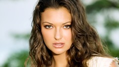 Eyes woman close-up faces green eyes brunettes Amiee Rickards