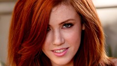 Eyes woman close-up faces redheads FTVGirls magazine Elle 