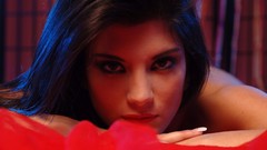 Eyes woman close-up lips nails brown eyes brunettes models 