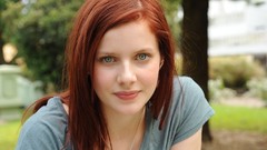 Eyes woman faces Actress blue eyes redheads Rachel Hurd Wood