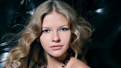 Eyes woman faces blondes blue eyes curly hair Catherine A