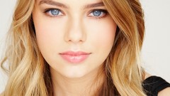 Eyes woman faces blondes Indiana Evans