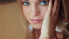 Eyes woman faces blondes Rachel Blau
