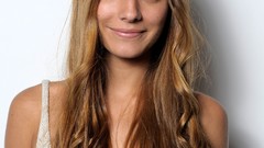 Eyes woman faces blondes smiling Caitlin Stasey