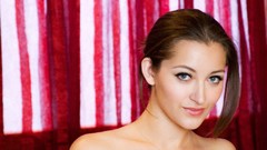 Eyes woman faces blue eyes brunettes Dani Daniels