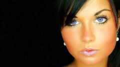 Eyes woman faces brunettes emerald