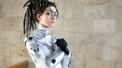 Eyes woman faces dreadlocks starcraft cosplay blizzard 