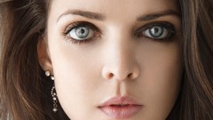 Eyes woman faces green eyes brunettes kristy