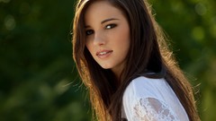 Eyes woman lips brown eyes brunettes models Madison Morgan