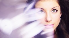 Eyes woman lips charm green eyes