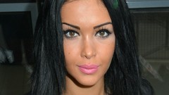 Eyes woman lips faces brunettes black hair nabilla benattia