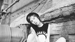 Eyes woman lips faces legs tattoos lingerie models boobs Olga 