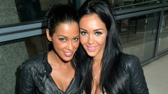 Eyes woman lips faces long hair brunettes nabilla benattia