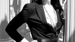 Eyes woman monochrome Actress legs brunettes Michele Boyd