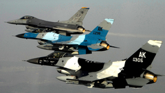 F-16 falcon jet planes