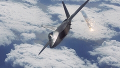 F-22 Raptor flares Aircraft