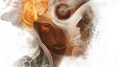 Faces Android Jones abstract