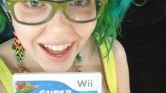 Faces hipster girls with glasses self shot