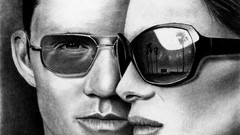 Faces sunglasses illustrations artwork scans Burn Notice