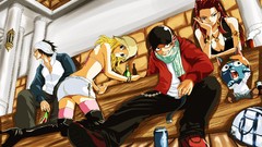 Fairy tail Scarlet Erza Fullbuster Gray Dragneel Natsu Happy 