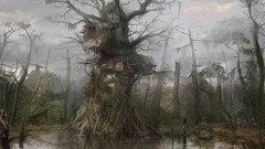 Fan art assassins forests artwork video games Connor Kenway 