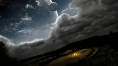 Fantastic night sky fantasy art sky view