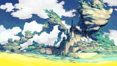 fantasy art fantasy city landscape sky blue