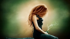 Fantasy art long dress