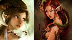 Fantasy art soft shading elf girl