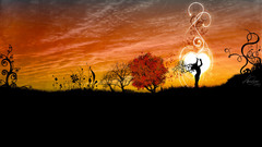 Fantasy autumn magic things abstract Art human artwork