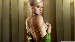 Fantasy blondes fantasy art bare back
