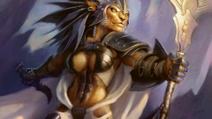 Fantasy cg warrior abstract