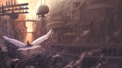 Fantasy cityscapes architecture buildings