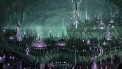 Fantasy cityscapes buildings artwork