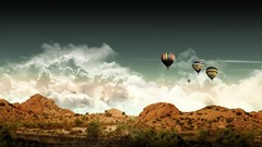 Fantasy clouds deserts brilliant